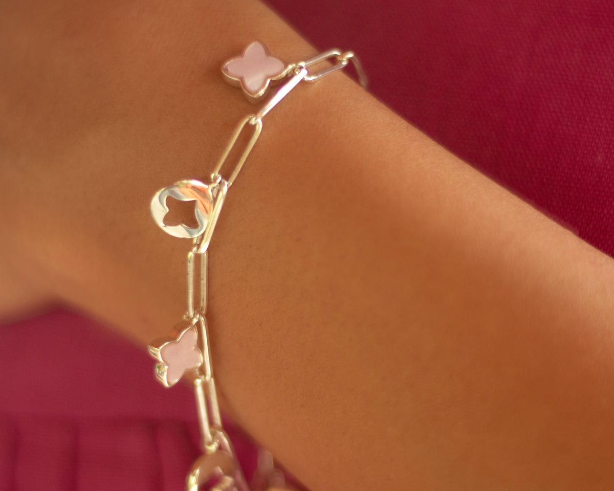 Dual shaped Mother of Pearl  Bracelet  - EVM_B0002