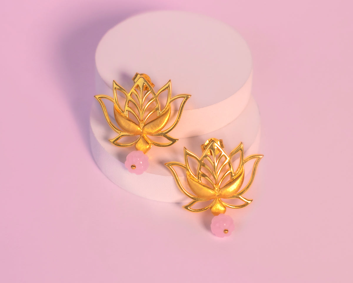 Timeless Lotus Earrings - EVM_E0033