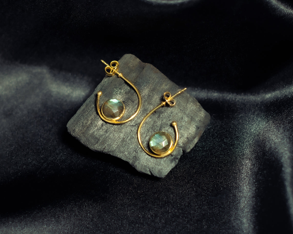 Magic Labradorite Drop Earrings - EVM_E0049