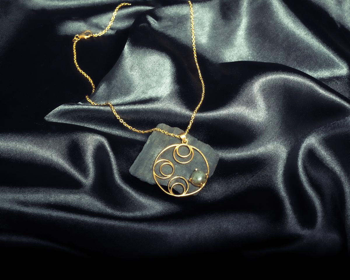 Exquisite Golden Labradorite Necklace - EVM_N0039