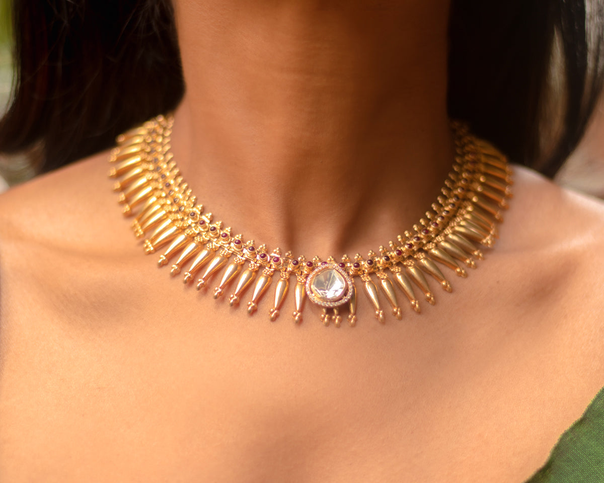 Prestigious Spike Choker Necklace - EVM_N0047